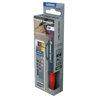 Markal 22273 TRADES-MARKER DRY 2IN1 4pc Deep Hole Marker