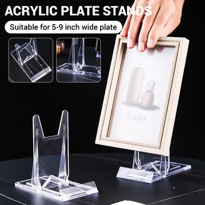 2-20X 4'' Two Part Adjustable Acrylic Display Stand Easels for Minerals Fossils