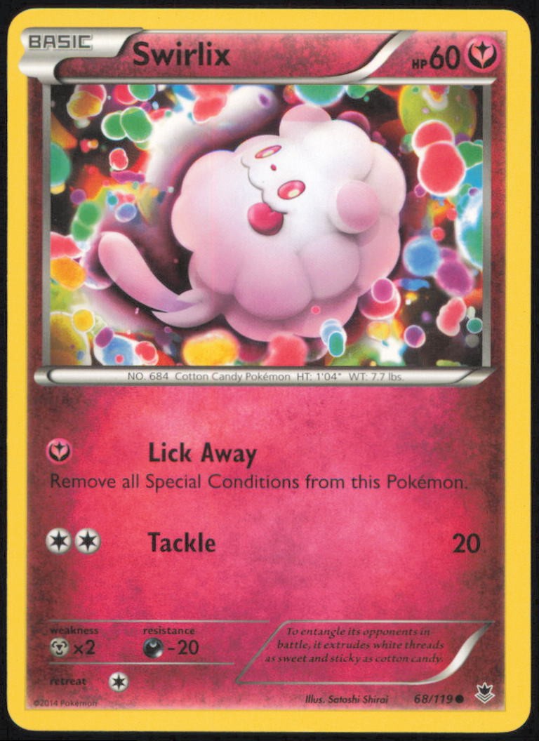 SWIRLIX 68/119 COMMON PHANTOM FORCES POKEMON LIGHTLY PLAYED