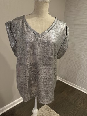 Standard People s Project Large Silver Metallic Shirt Unisex