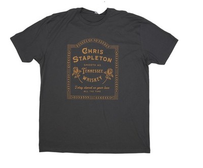 Chris Stapleton Shirt Mens 2XL Gray Tennessee Whiskey Tee Next Level Apparel