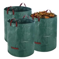 Gartenabfallsack Set 3X 272L Laubsack Gartensack Wasserdicht Robust Mit Griffen