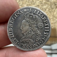 Elizabeth  1st coins of England 1562  silver milled decorated dress sixpence