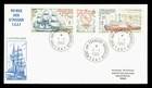 DR WHO 1990 FRENCH ANTARCTIC FSAT FDC SHIP GUTTER PAIR CACHET M70585