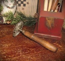 Vintage 1950s Farmhouse Metal Potato Food Masher Wooden Handle Made in the USA