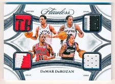 2024-25 Flawless DeMar DeRozan Quad Patches Slogan Patch #QP-DEM (10/25) - JSY #