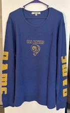 NWOT Junk Food Los Angeles LA Rams Long Sleeve Heavy Shirt 2XL