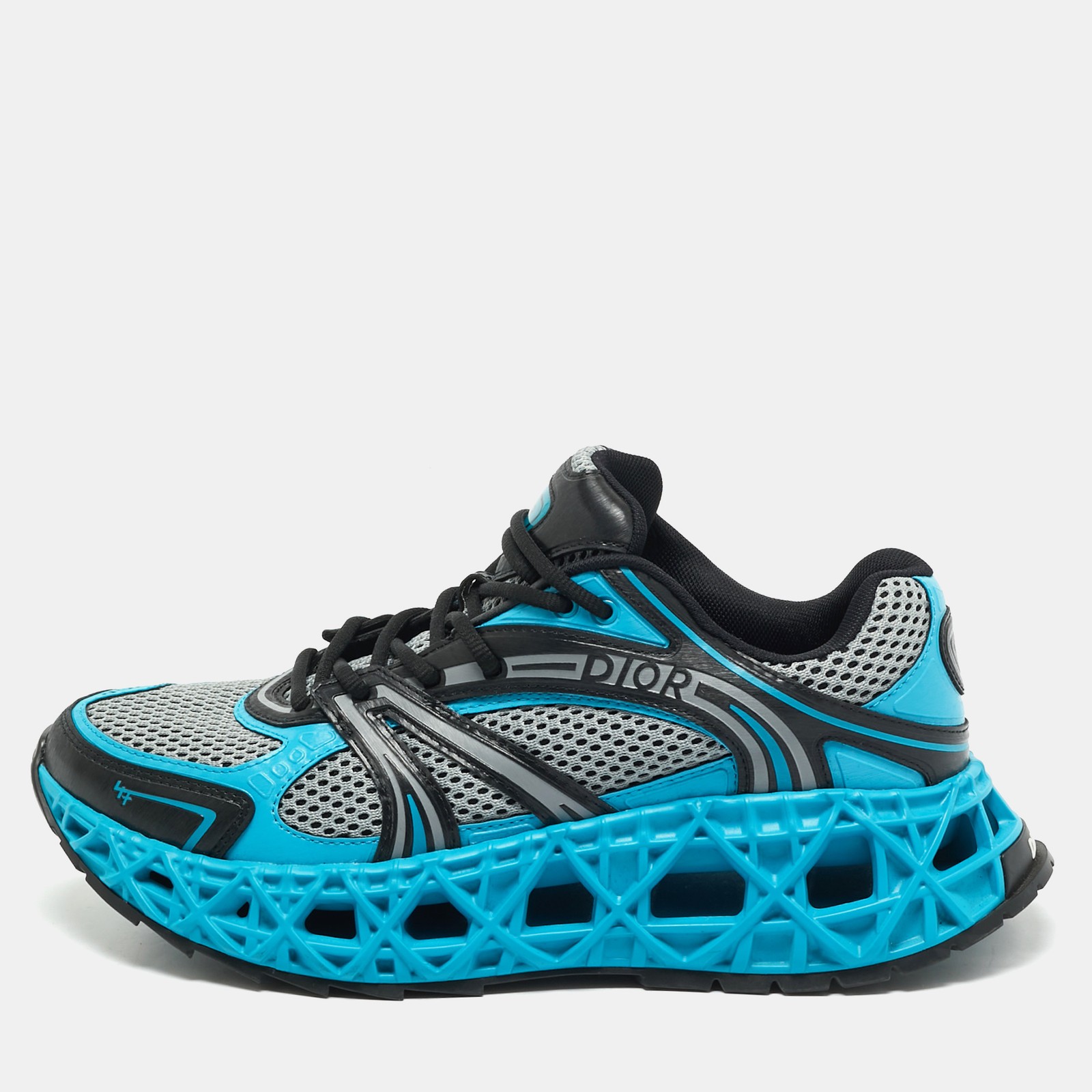 Dior B35 NXXT Grey Black Mesh Rubber Sneakers Size 42