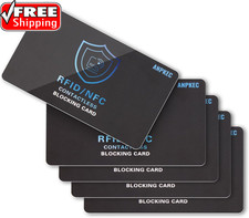RFID Blocking Card 5 Pack , Slim RFID  NFC Blocker for Men  Women - 1 Card Pr
