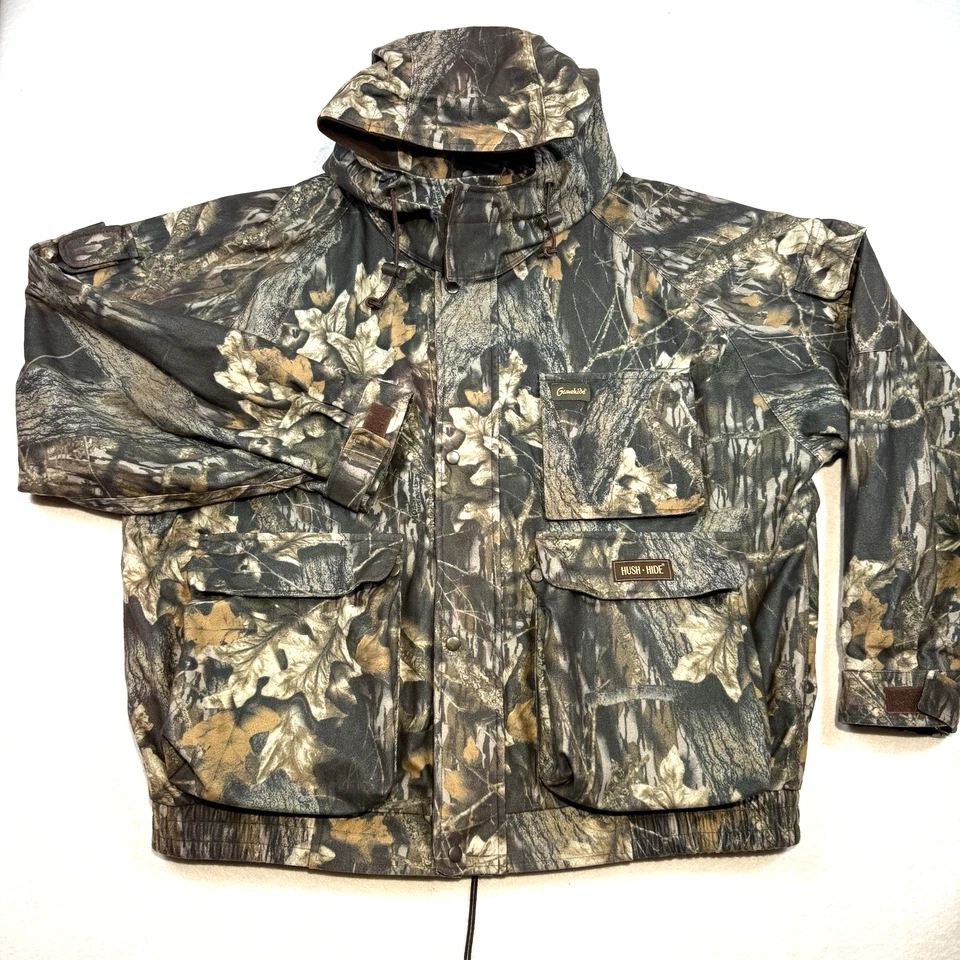 Gamehide Men’s XXL Style 707 Hush-Hide Camo Hooded Hunting Jacket Heavy Fleece - Image 3 of 4