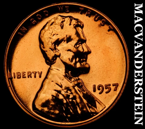 1957 Lincoln Wheat Cent - Choice Gem Proof  Lustrous  No Reserve  #G6885