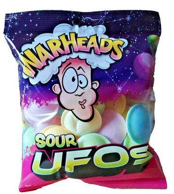 Sprengköpfe ~ saure fliegende Untertassen ~ 35 g ~ saure Sherbet Süßigkeiten ~ Ufo Süßigkeiten ~ neu