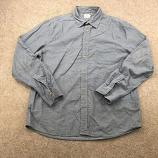 Faherty Shirt Mens XL Blue Long Sleeve Button Front Casual Preppy