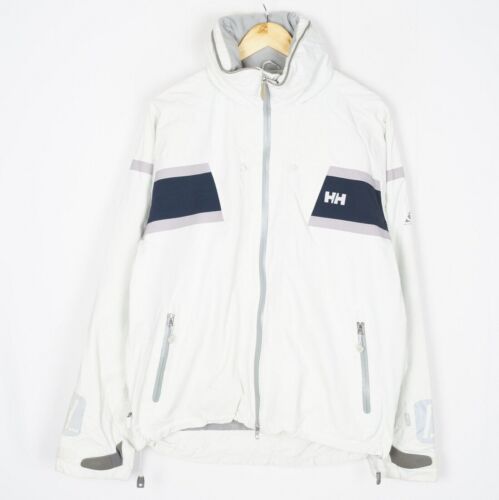 Helly HANSEN Men's Jacket L Helly Tech Hidden Hood Lifa Inside White MSRP $229 - Picture 1 of 8