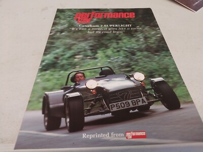 1996 ? CATERHAM  7 SUPERLIGHT Original  ROAD TEST Sales Brochure 