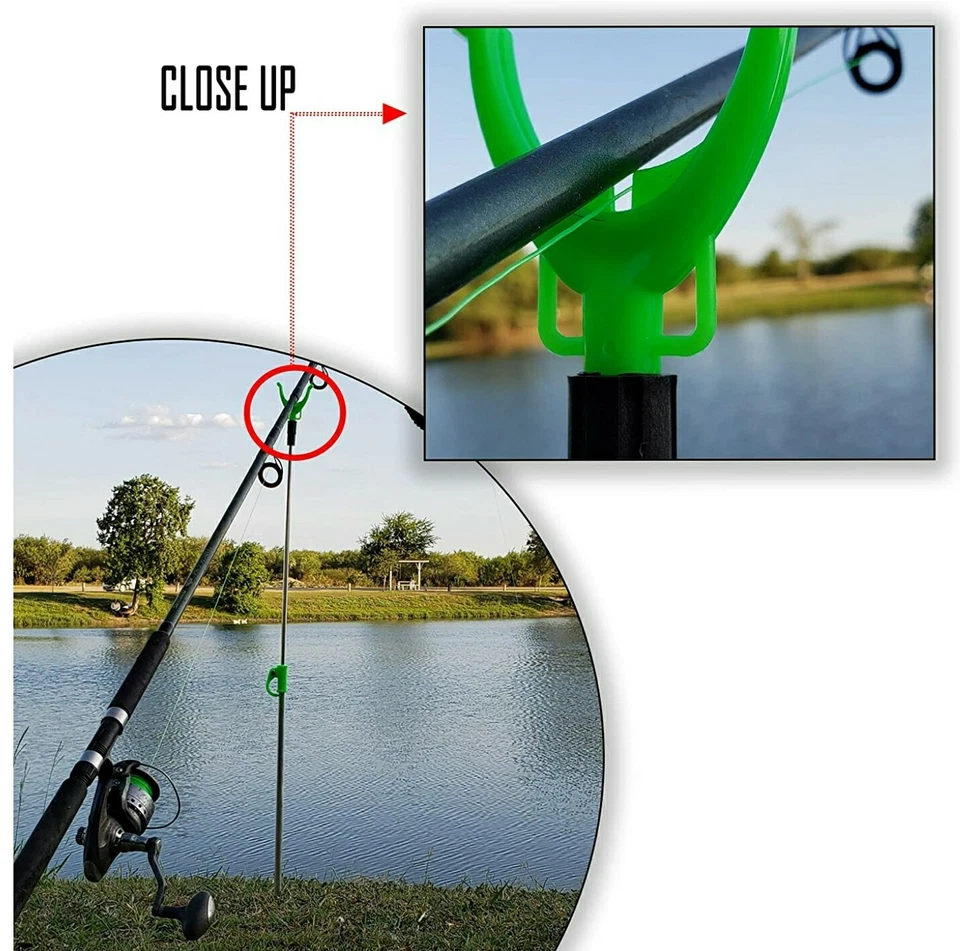M80 TX (3 Pack) - Aluminum Telescopic Fishing Rod Holders for bank fishing. - Image 2 of 4