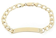 14k Yellow Gold Solid Cuban ID Bracelet 6.6" 7mm 11.2 grams