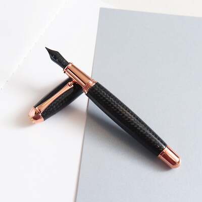 Monteverde Super Mega Carbon Fiber Fountain Pen - Rose Gold