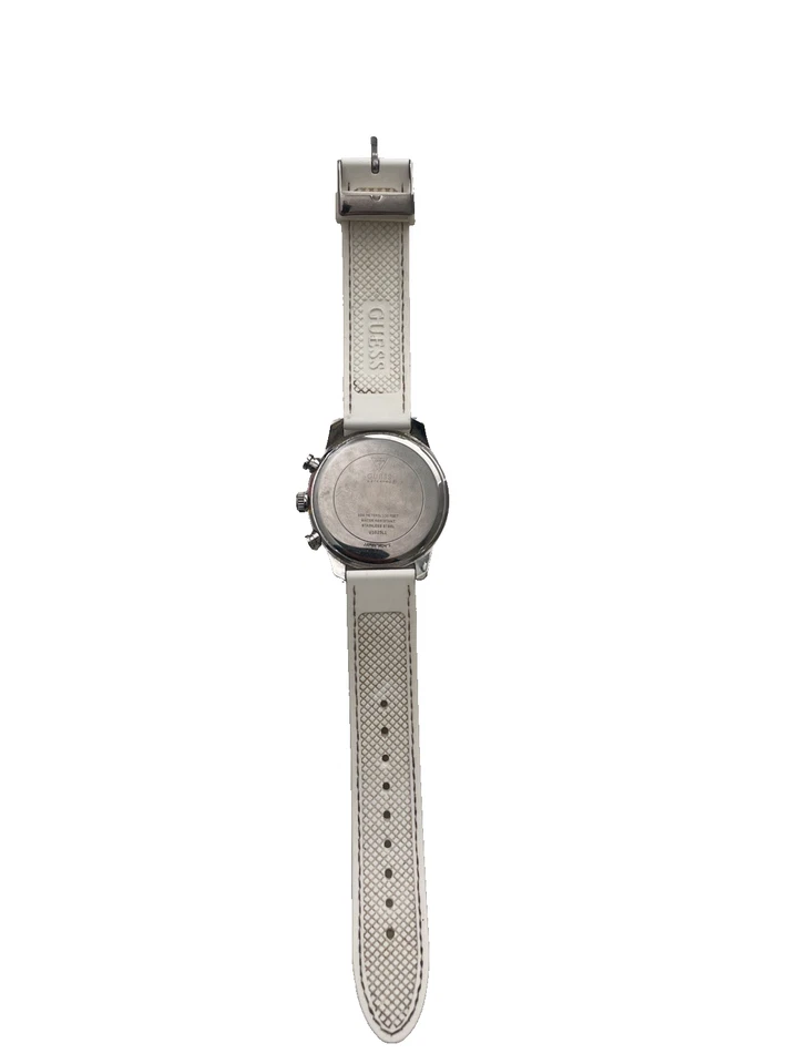 Reloj Guess Mujer U1025L1 Casual Cronógrafo Blanco Silicona Batería Nueva Foto 3 de 4