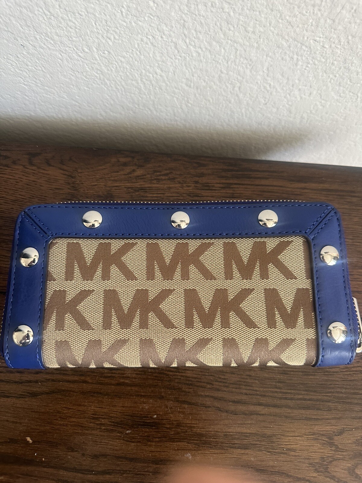 Michael Kors Studded Leather Wallet for Women Stylish & Compact