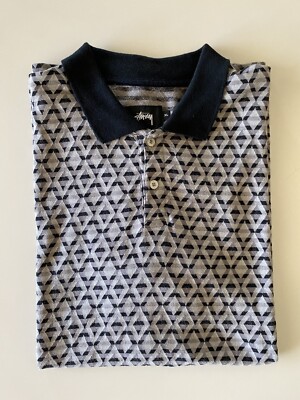 Stussy Diamond Polo Shirt XL 100% Cotton | eBay