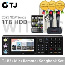 TJ Taijin Media B3 Karaoke Machine System 1TB  TMW-80 Mic  Remote  SongBook