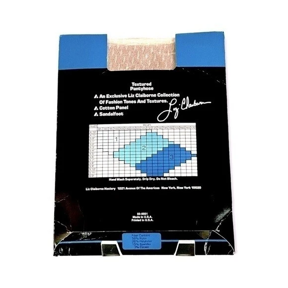 Nuevo en caja De Colección Champagne LIZ CLAIBORNE Pantimedias Texturizadas Medias Prendas para las piernas Foto 2 de 2