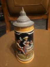 Vintage German Beer Stein "In Durst'ger Mit. All Sorgen Quitt"