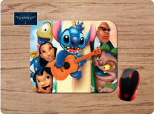 LILO  STITCH DESIGN 3 CUSTOM NON-SLIP NEOPRENE MOUSEPAD HOME SCHOOL OFFICE GIFT