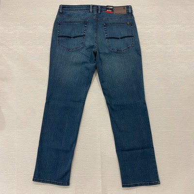 Buffalo David Bitton Jack Jeans Mens 34 x 32 Slim Fit Straight Leg Darker Denim