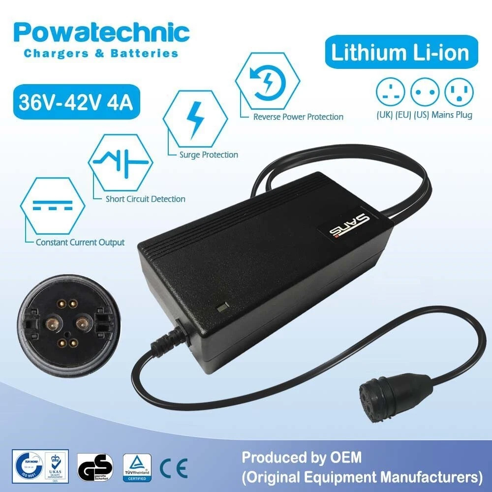 42V 4A 6-pin Charger for 36V Turbo Levo Vado Como Kenevo Tero
