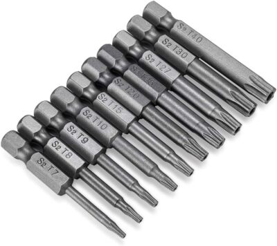 10PCS Torx Head Screwdriver Bit Set, VAKOGAL S2 Steel Magnetic One Size 