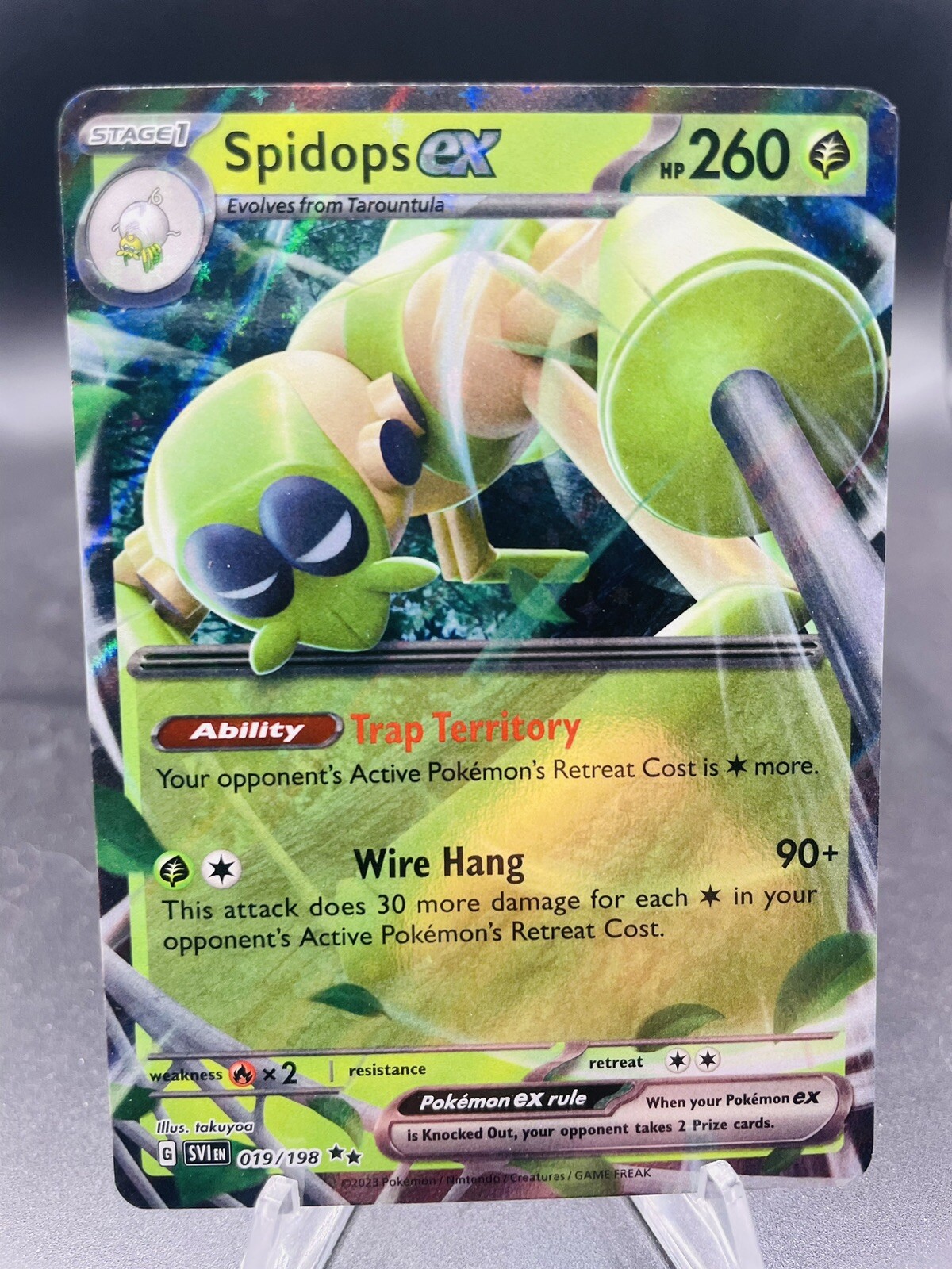 Pokemon Spidops ex 019/198 Scarlet & Violet Double Rare Holo NM