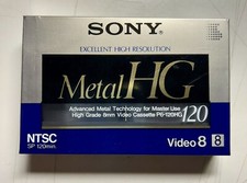 New Sealed Sony Metal HG 120 8mm High Res Video Cassette