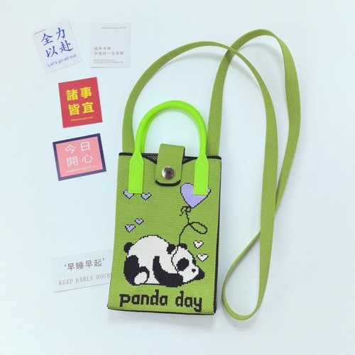 Cute Knit Handbag Cartoon Shoulder pouch New Knot Wrist Bag for Student - Picture 11 of 14