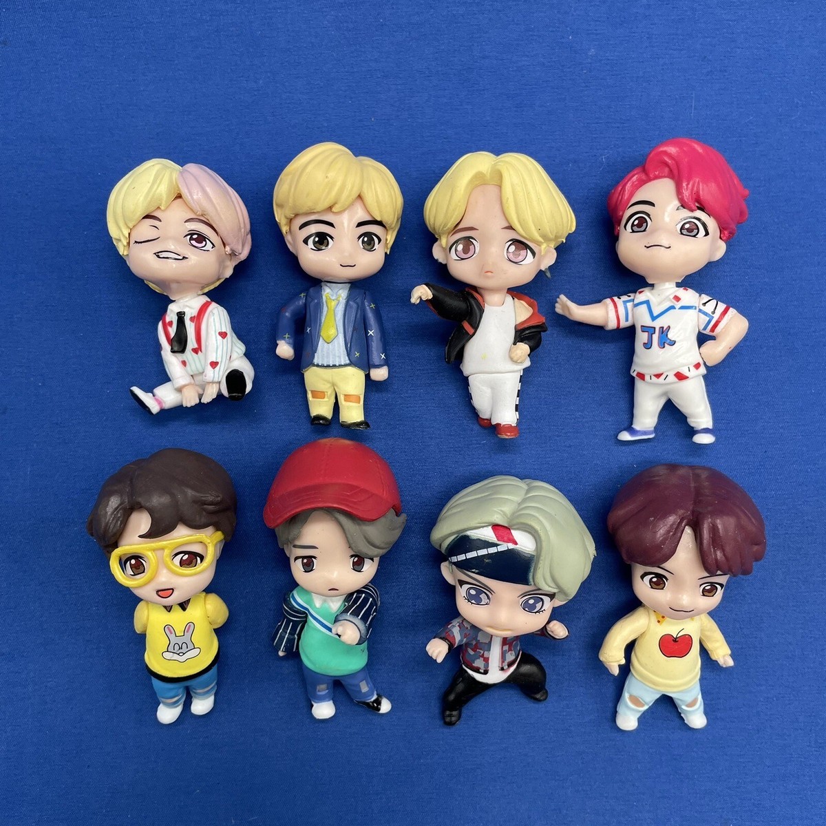 BTS Figures Lot Of 8 Mini Idol Doll K Pop Suga Jung Kook