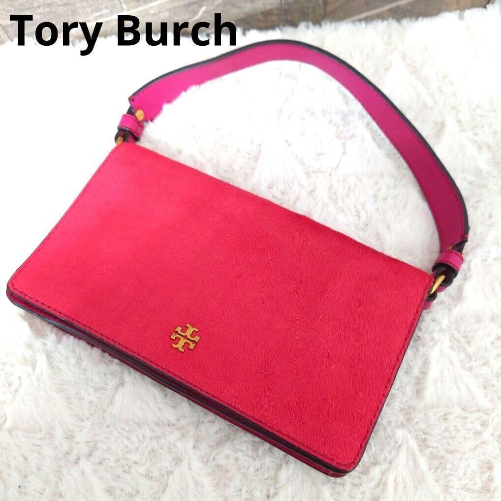 Tory Burch Handbag Mini Bag Clutch Bag Leather Su… - image 1
