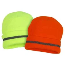 High Visibility Reflective Knit Warm Winter Acrylic SKI Beanie Stocking Cap Hat
