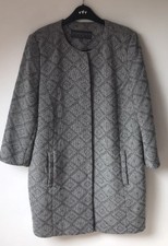 Fenn Wright Mason Studio Ladies Jacket Grey White Black Size Large Uk 14 Eu 40