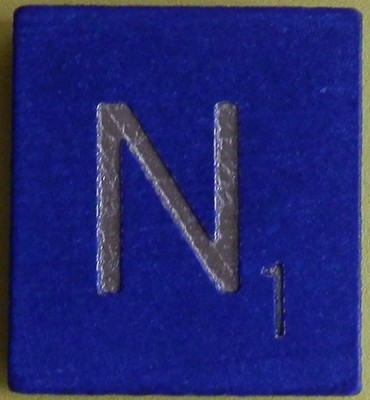 Scrabble Tiles Replacement Letter X Blue Wooden Craft Game Part Piece 50th Ann.