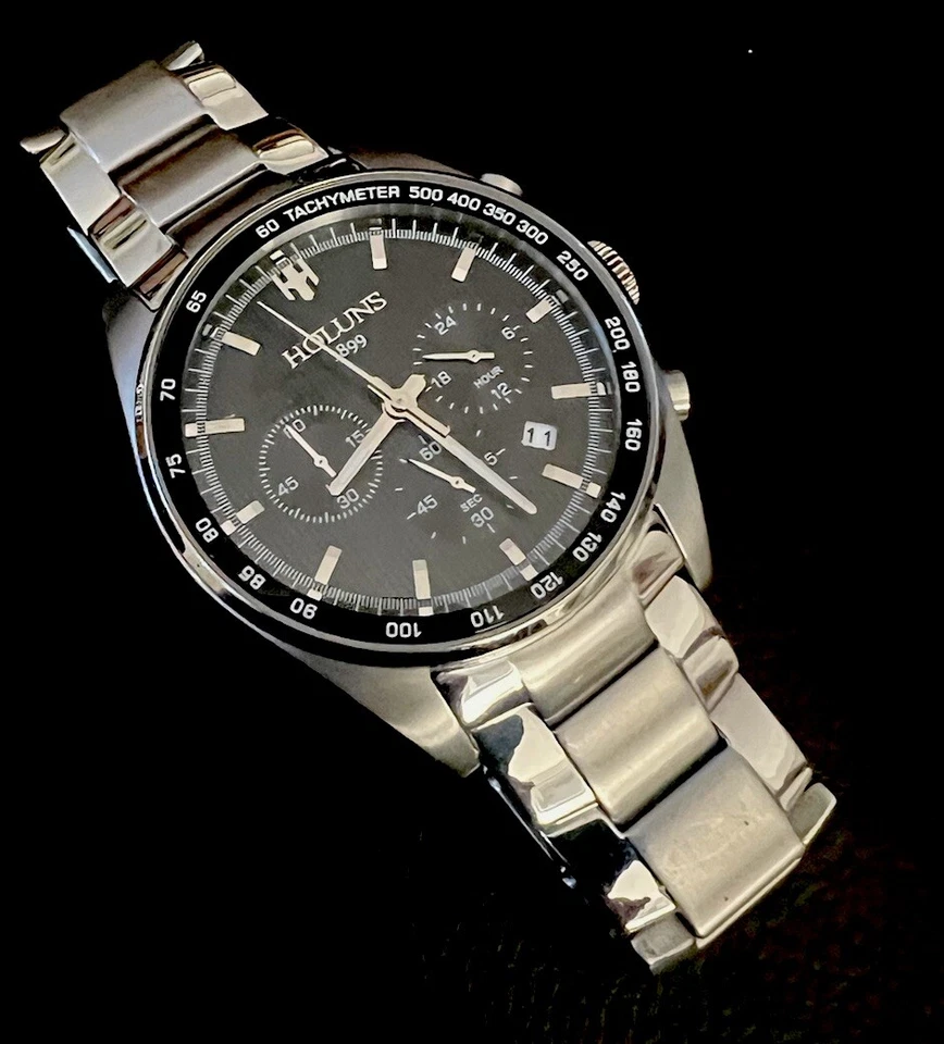 Fine Mens Holuns 1899  ,quartz Chronograph Watch - Image 4 of 4
