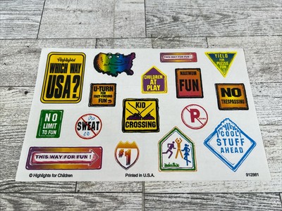 Vintage 1980 s Highlights Stickers Sheet New and Unused RARE
