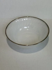 Vintage 1960s Anchor Hocking Fire-King 8.5" Bowl Golden Shell 22 Gold Gilt Rim