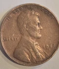1944 S Lincoln Wheat Cent/Penny - Circulated - F Fine to VF Very Fine