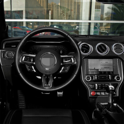 Garniture De Panneau De Volant En Fibre De Carbone Pour Ford Mustang