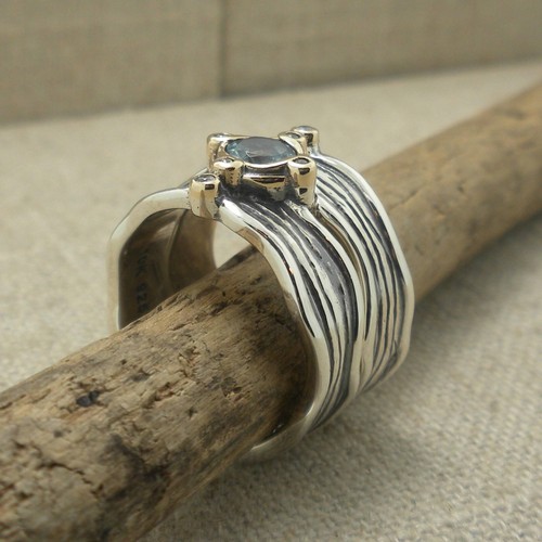 Sterling Silver &10K Sky Blue Topaz Ring by Keith Jack Gift Boxed Various Sizes - 第 10/11 張圖片