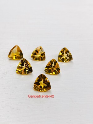Natürlich Citrin Facettiert Trillion Schliff 8x8 MM Geeicht Größe Lose Edelstein