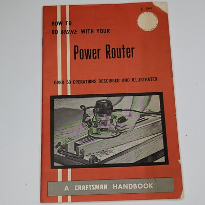 #ad 1959 Craftsman Power Router Handbook How To Do More Manual Guide Woodworking 5P $6.98