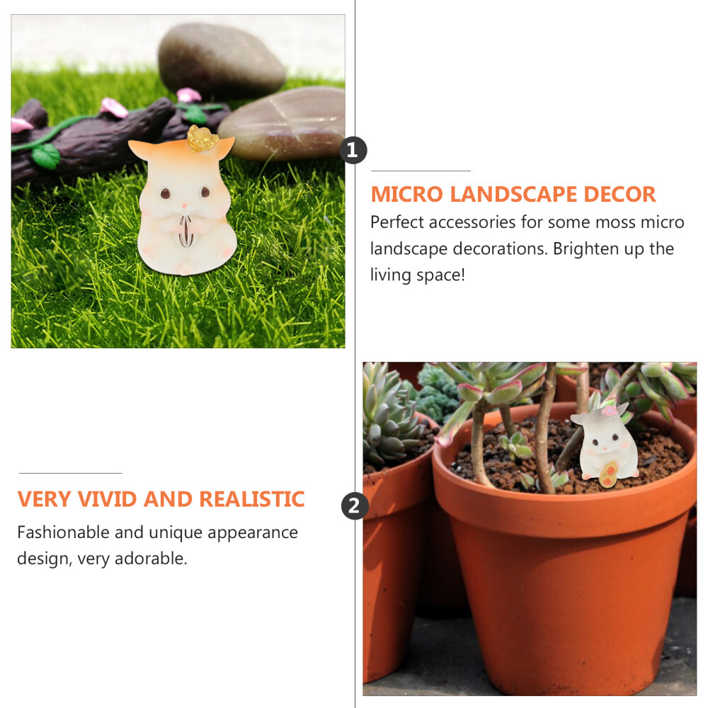 8pcs Mini Hamster Model Crafts Mini Micro Landscape Decor for Moss Desktop  | eBay