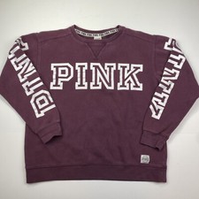Victoria's Secret Pink Pullover Sweatshirt Maroon Size M